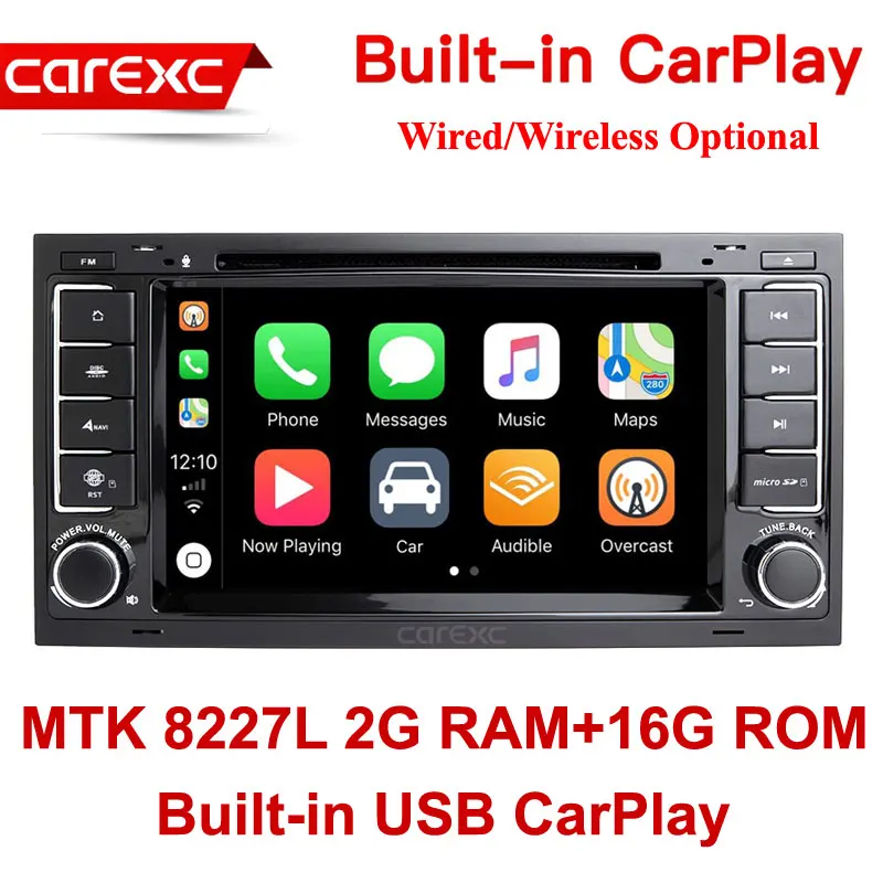 CarExc 2-DIN Android 9,0 авто радио для VW Volkswagen Touareg T5 транспортер мультивен встроенный CarPlay с DVD gps навигационная автомобильная система Muiltmedia плеер - Цвет: MTK 16G ROM