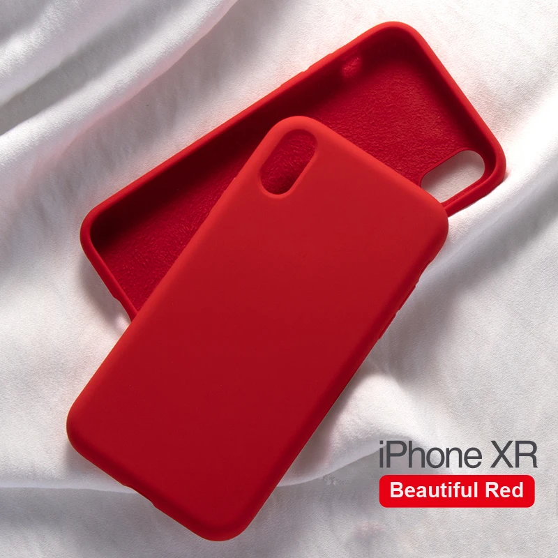 Arvin Официальный чехол для iPhone X XS Max XR 7 8 Plus чехол Мягкая Жидкая силиконовая подкладка из микрофибры удобная сенсорная крышка