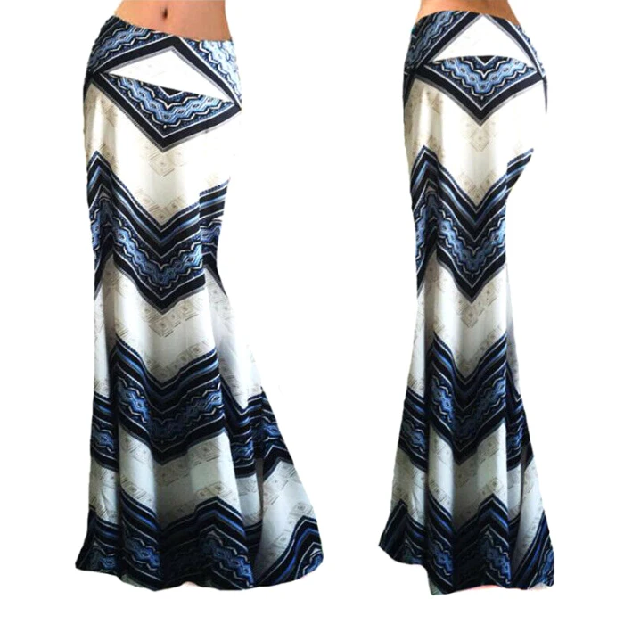 Красивые женские Boho Высокая талия Bodycon печать обёрточная юбка мода для лета пляжные вечерние LXH