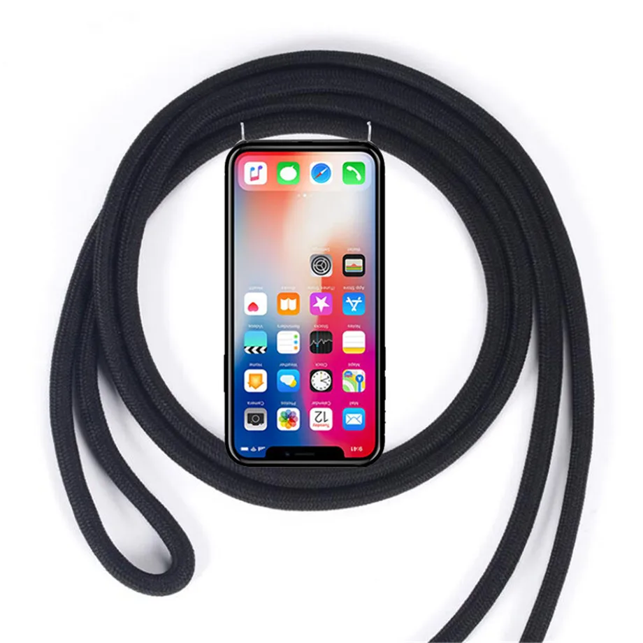 Case With Lanyard Necklace Shoulder Neck Strap Rope Cord for Samsung Galaxy S3 Duos Neo S6 S7 Edge S8 S2 Plus S4 S5 Mini Cover