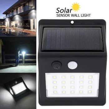

26 LED Three-sided 3Mode Solar Light Human Body Induction Rural Street Light IP55 Wall Lights for Outdoor/Garden Lighting