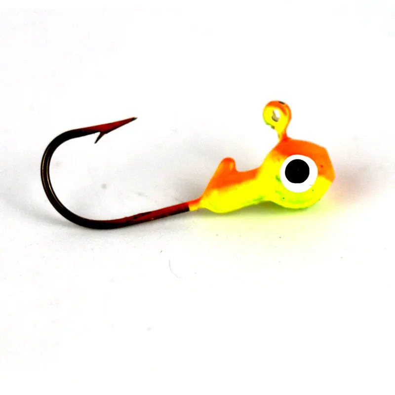 

HJ-JI-003 HJ - JI - 003 5 PCS/Set 1 Piece 1.75g Hook 2.5cm Long Lead Head Hook Green Yellow Fishing Gear Barb Hook Fish Hook