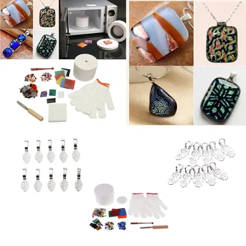 

12Pcs Pro Stained Glass Fusing Supplies Microwave Kiln Kit DIY Jewelry Tools