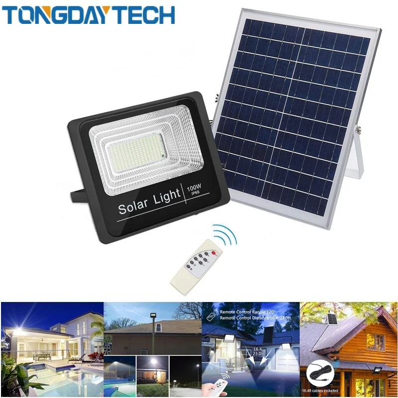 Movimento de Luz Livre para a Rua da Garagem do Parque Ip66 ao ar Tongdaytech Solar Detectado Projector 25 w 40 60 100 Lâmpada Led