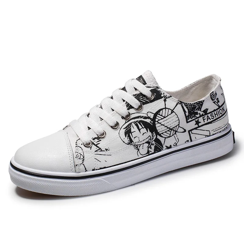 

New 2019 Spring Summer Men Running Sneakers Canvas Shoes Cartoon Couple Shoes Men's Casual Shoes Lovers Fashion Sneakers