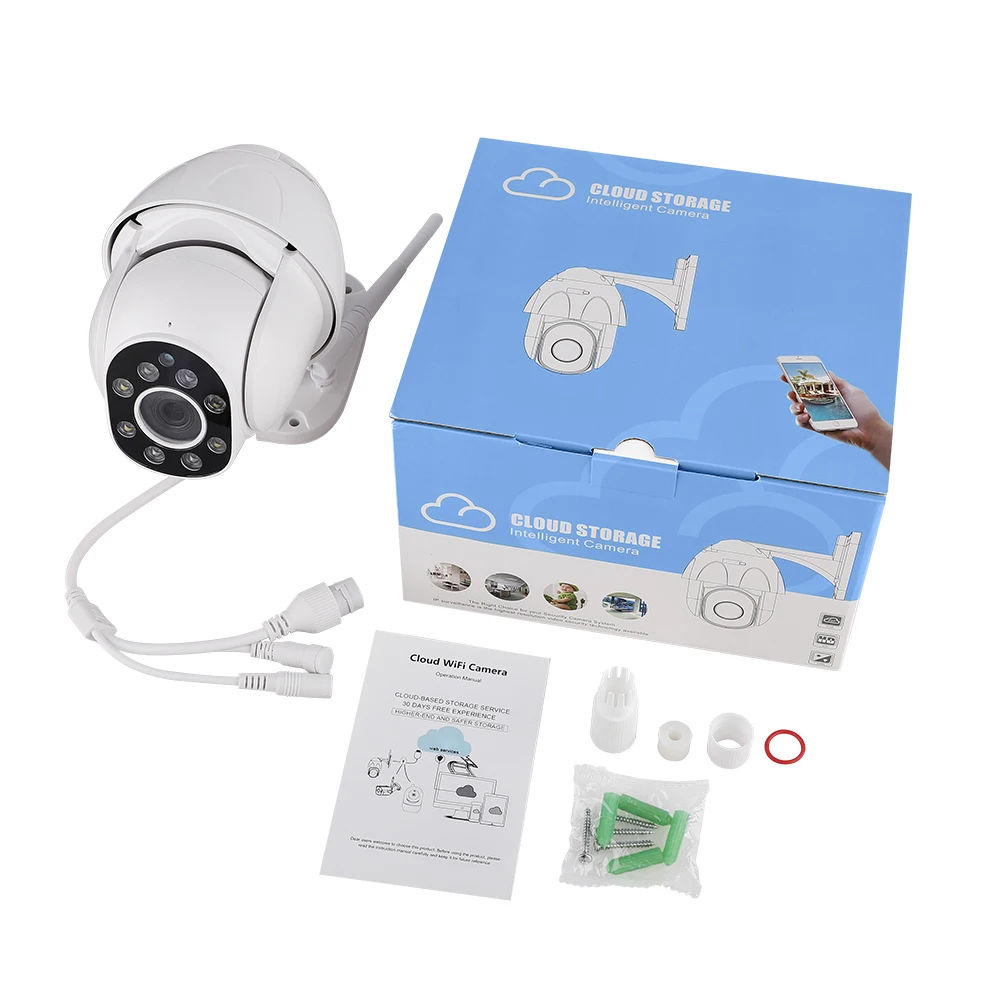 

2MP Outdoor Wifi Camera 1080P Water Resistant Waterproof Two Way Audio Wireless Camera Home Monitoring Secure Network Camera