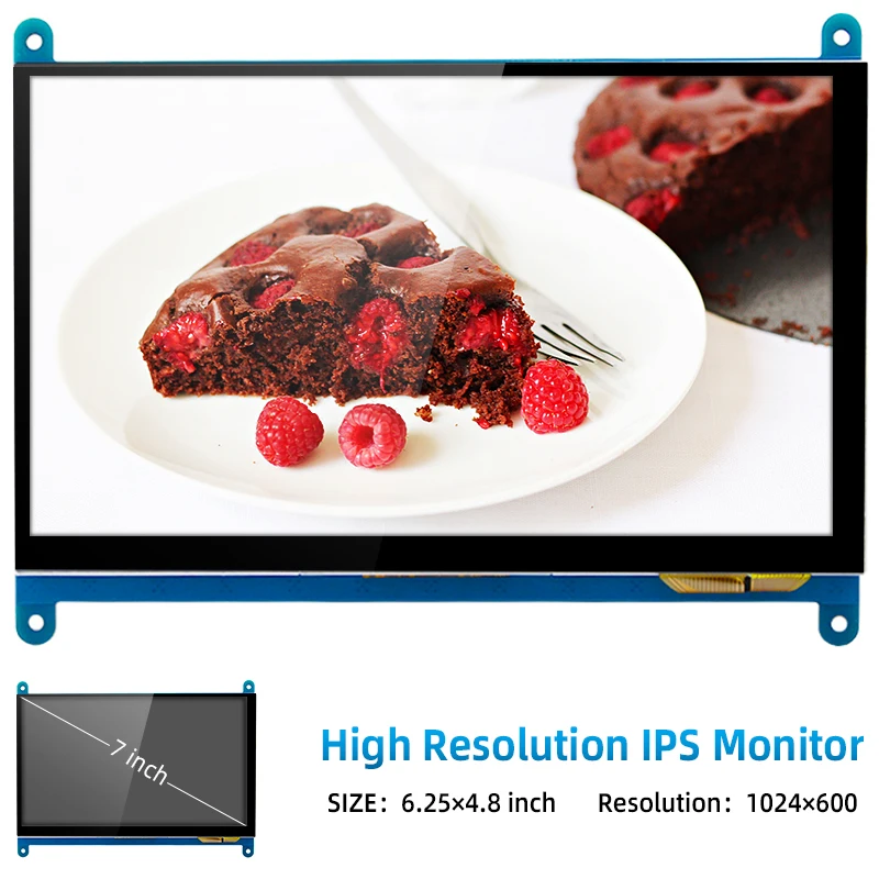 7 дюймов Raspberry Pi 4 Модель B 3B ЖК дисплей Дисплей сенсорный Экран 1024*600 800*480 HDMI на