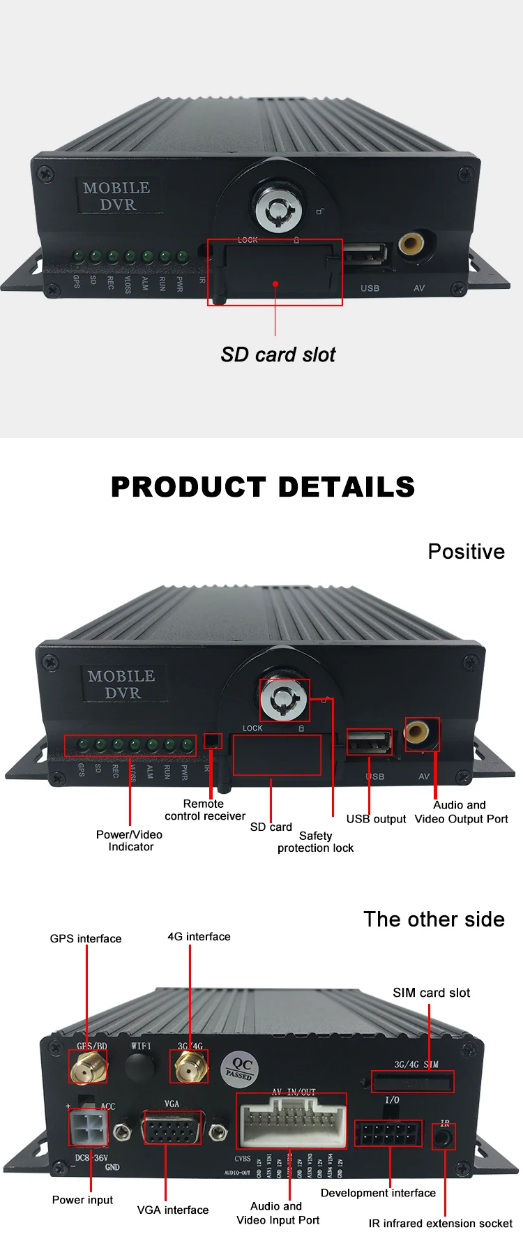 HYFMDVR spot 4g Мобильный цифровой видеорегистратор GPS ahd 960p130 мегапиксельная sd хост мониторинга личный автомобиль/бетоновоз/большой грузовик/автобус