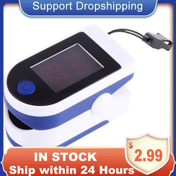 

NEWEST Fingertip Pulse Oximeter Blood Oxygen Cardiometer LED Sleeping Monitor Cardiotach Omete With Necklace without Battery