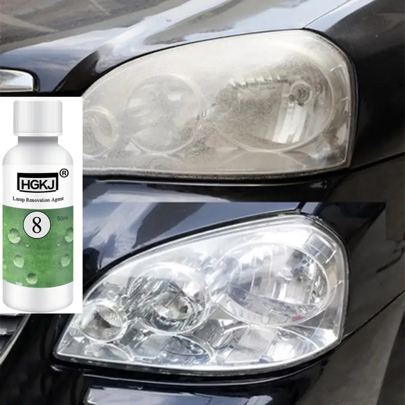 HGKJ-8-50ML автомобильный Полировочный Ремонтный комплект для фар агент яркий белый ремонт фар инструмент для трансформации окон очиститель стекла