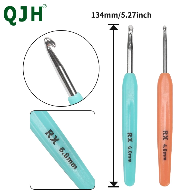 4.5mm Crochet Hook, Wooden Handle Crochet, Ergonomic Crochet with 10 Pcs  Stitch Markers for Arthritic Hand, and Beginners and Lovers DIY 