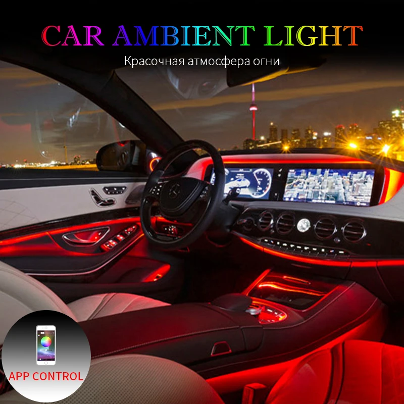 Auto accessoires licht aksesuar ambient ijs lamp auto tuning auto universele para interieur verlichting led luces gadget|Decoratieve Lamp| - AliExpress