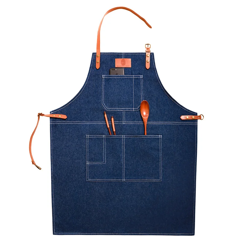 Новинка кофейня фартуки джинсовые для приготовления пищи униформа официанта