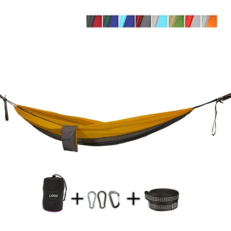 

Ultra-Light High Quality Nylon Taffeta Scratch-Resistant Parachute Cloth Hammock Casual Outdoor Travel Double Mixed Colors Hammo