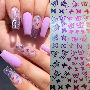

2020 Hot 3D Nail Sticker Paper Butterfly Pattern Transfer Beautiful Decals Decoration Nail Art Wraps DIY Design Accessories