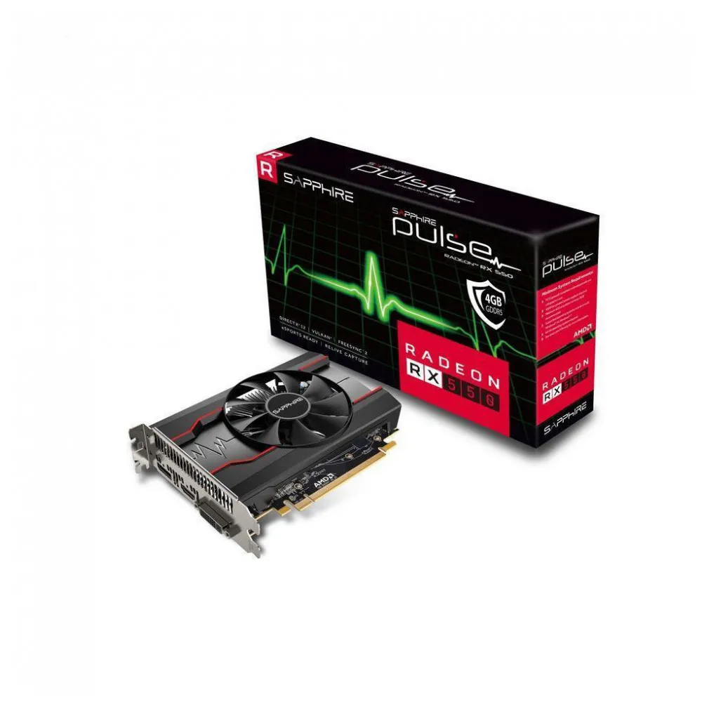 Видеокарта SAPPHIRE PCIE16 RX 550 4GB GDDR5 PULSE 11268-15-20G