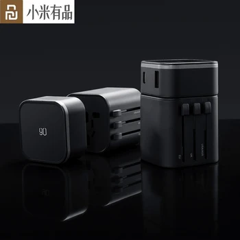 

Youpin 90Fen Multifunctional Travel Plug Adapter US EU UK USB Port AC Power Converter International Universal Power Wall Charger
