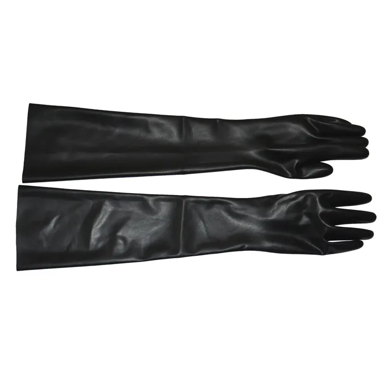 Hot Wrist seamless black / red latex opera long gloves fetish Long Toe Socks New slim high