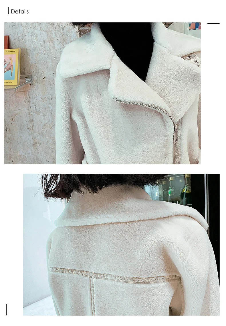 AYUNSUE пальто с натуральным овечьим мехом зимняя куртка женская шерстяное пальто женские корейские розовые куртки Chaqueta Mujer MY4046