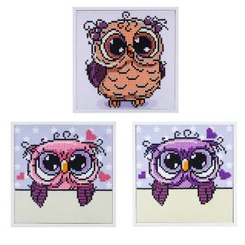 

DIY 5D Diamond Painting Kits Cute Animal Diamond Cross Stitch With Frame Embroidery Art Patterns Rhinestones Mosaic Home Decor