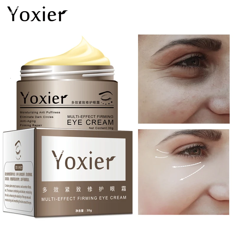 Yoxier крем для глаз с улиточной слизью крем для лица против старения удаляющий мешок для глаз подтягивающий тонкие линии уход за кожей лица купить 2 получить 1 бесплатный подарок