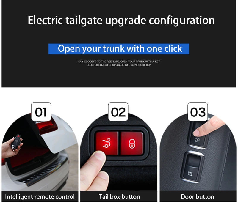 For Volkswagen Tiguan 5N MK2 2016~2019 Car Electric Tail Gate Lift Tailgate Assist System (10)