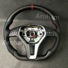 Carbon Fiber Steering Wheel With Full Leather For Mercedes-Benz AMG C-class New E-class W205 W213 253 GLA GLB GLE GLS GLC 2016