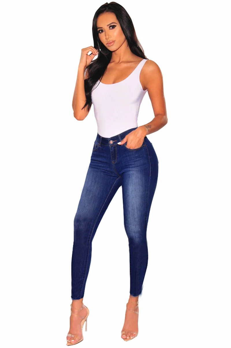 Jeans for Women mom Jeans High Waist Jeans female High Elastic plus ...