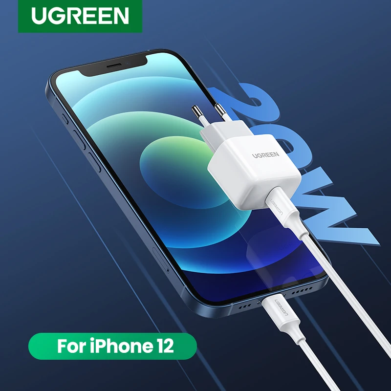 UGREEN Mini PD Charger 20W USB C Charger for iPhone 12 11 Fast Charging USB Charger for Samsung S10 Xiaomi Mobile Phone Charger