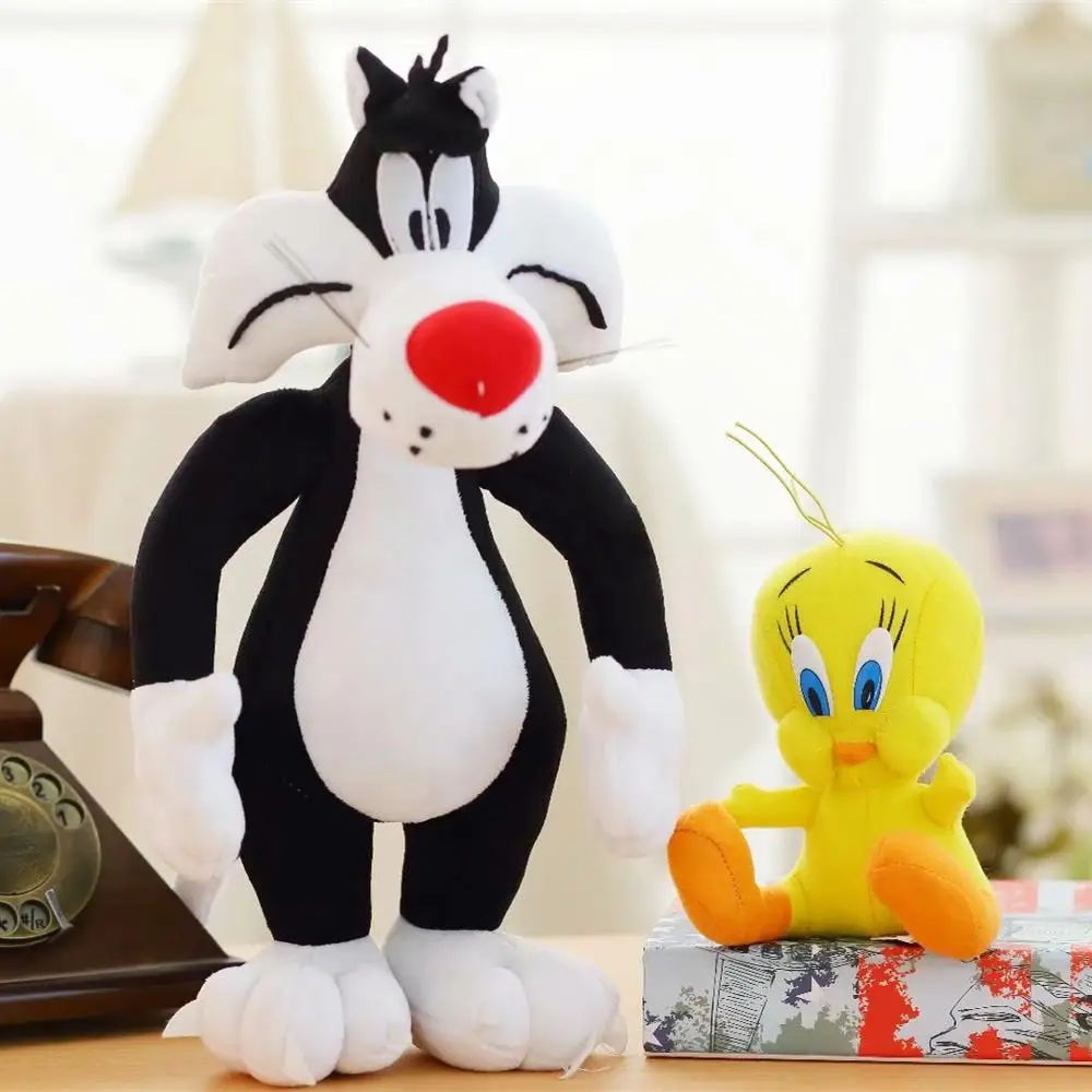Высокое качество плюшевые игрушки Американский Кот Сильвестр TweetyBird чучело подарок на день рождения Детские подарки персонажи аниме Рождественский подарок
