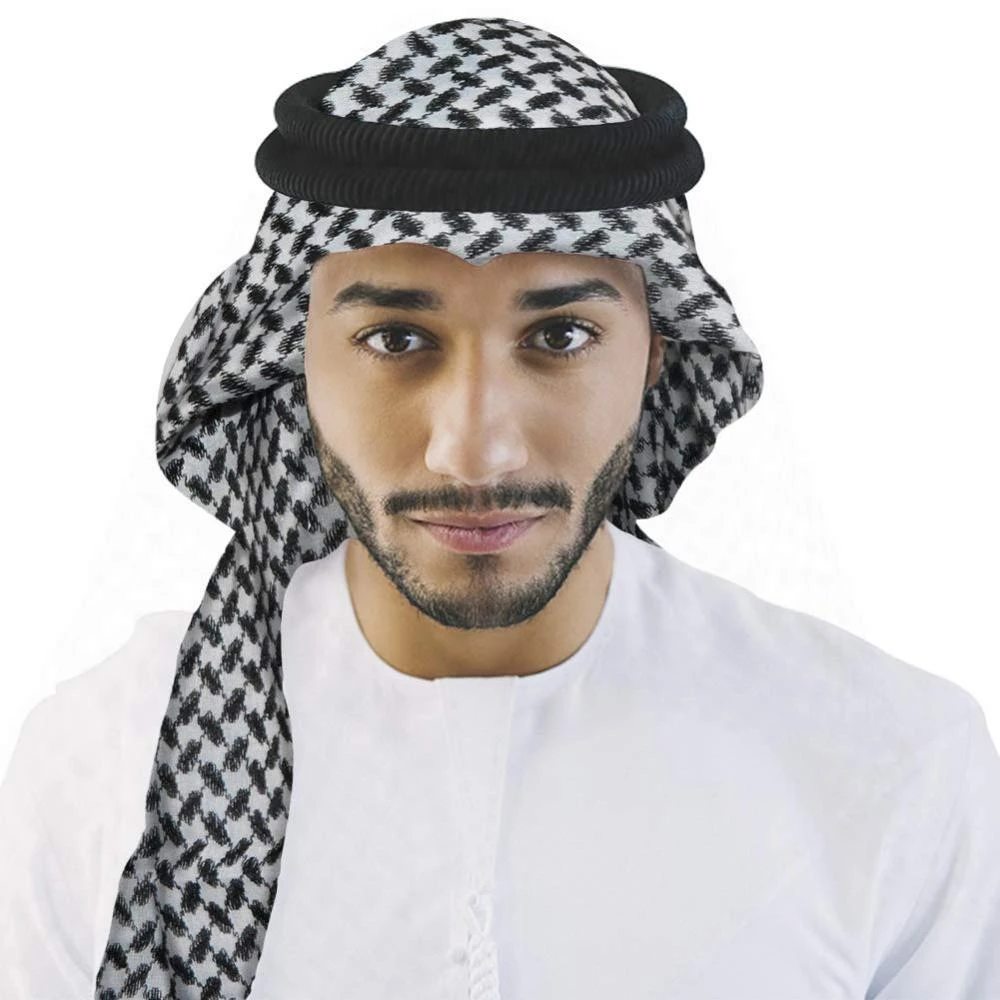 brumoso Fontanero Macadán Bufanda árabe para hombres, pañuelo de cabeza musulmán con cuerda Aqel,  Kafiya, Keffiyeh|bufandas| - AliExpress