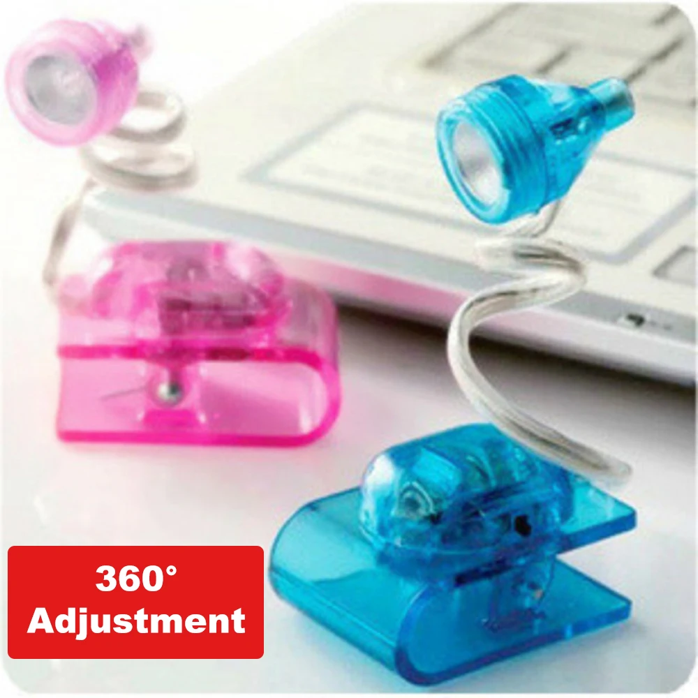 

Mini Portable Led Book Reading Light LED Stand Clip Book Light Stand Light Flexible Lamp For Bed Laptop Random Color
