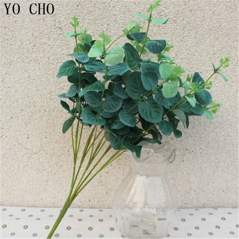 Искусственные листья эвкалипта для украшения сада свадьбы|Искусственные