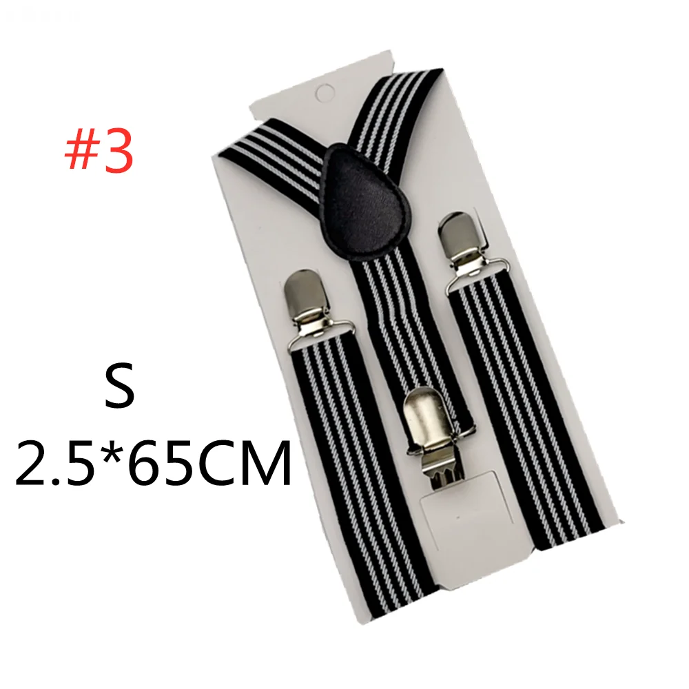 Color 3-65cm Новинка; подтяжки для мужчин, женщин, мальчиков и девочек; цвет красный, белый, Радужный; разноцветные подтяжки в полоску; подтяжки для взрослых и детей; Y-back; подтяжки - Цвет: Color 3-65cm