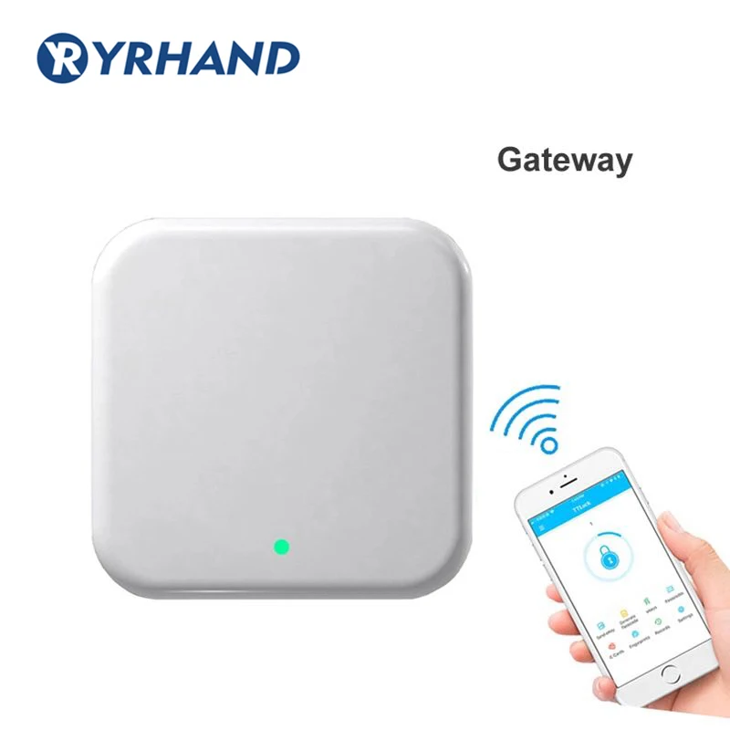 Gateway device TT lock app WiFi Smart Fingerprint Door Lock, Electronic Door Lock,Smart Bluetooth Digital APP Keypad Code Keyless Door Lock - Цвет: Gateway device