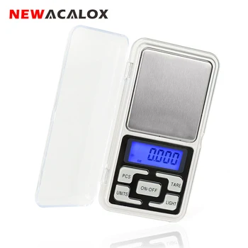 

NEWACALOX 200g x 0.01g Mini Precision Digital Scales for Gold Bijoux Sterling Silver Scale Jewelry 0.01 Weight Electronic Scales