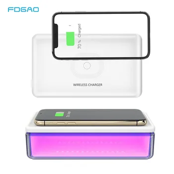 

Portable 15W Qi Wireless Charger UV Light Sterilizer Box For iPhone 11 XS XR X 8 Airpods Samsung S20 S10 Fast Charging Sanitizer