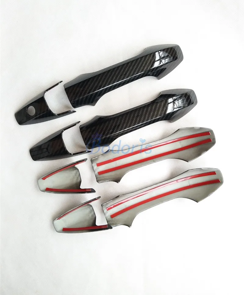 Для Honda CRV CR-V CR V 2007 2008 2009 2010 2011 углеродное волокно цветные дверные ручки Крышка чаши вставка отделка автомобиля аксессуары для укладки