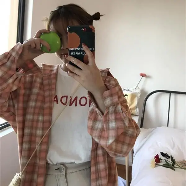 orange plaid