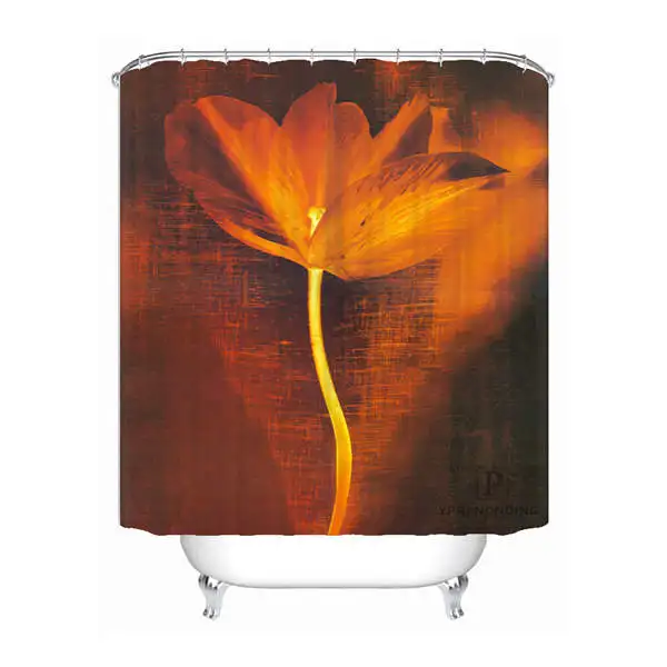 Shower Curtain Пользовательские Ретро Цветы@ 01 душ Шторы Mildewproof Водонепроницаемый полиэстер различные размеры#180417-03-160 - Цвет: Shower Curtain