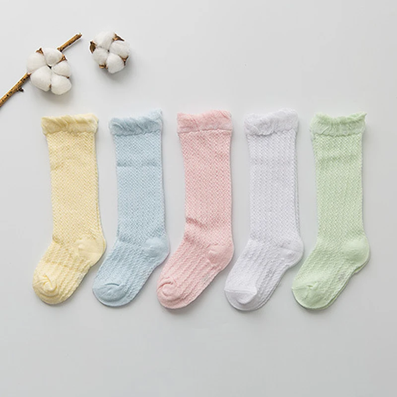 

Newborn Baby Long Socks Toddler Girl Boy Soft Knee High Summer Breathable Toddler Infant Kids Cute Lovely Socks Casual New