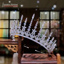 Королевские тиары Quinceanera короны свадебный головной убор Свадебные украшения для волос Tocado Novia Свадебные аксессуары для волос