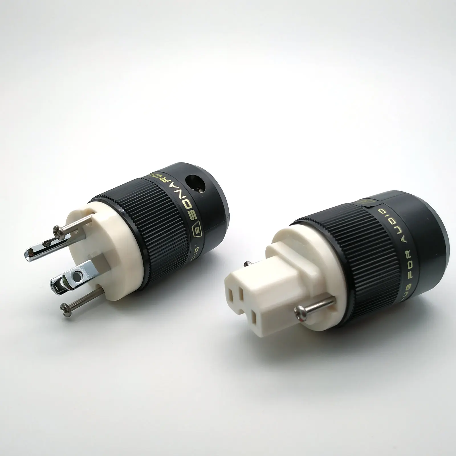 SONARQUEST High End родиевое покрытие США Разъем питания и IEC разъем для Hi-Fi аудиоусилитель белый