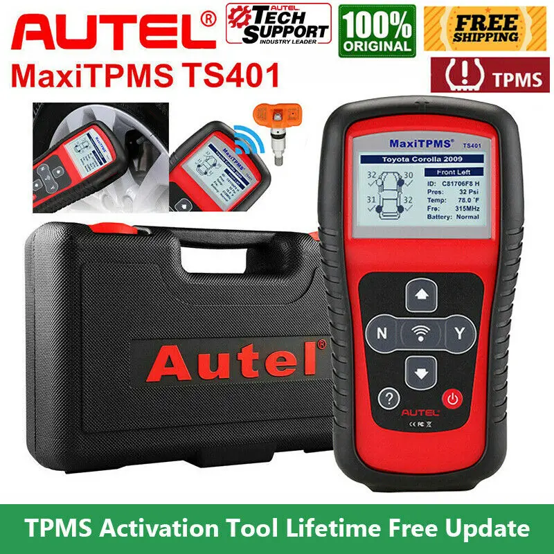 AUTEL MaxiTPMS TS401 TPMS OBD2 автомобильный Программируемый датчик шин активатор декодер
