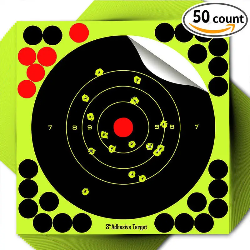 

TOtrait 10/20/50 sticks per pack Splash flower target 8-inch adhesive Reactivity Shoot Target Aim for Gun / Rifle / Pistol Binde