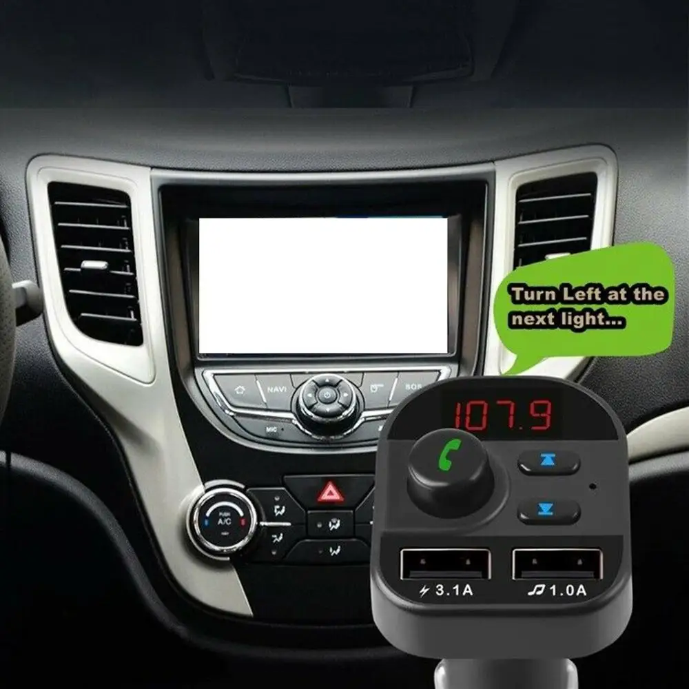 Беспроводной автомобильный беспроводной fm-передатчик MP3 радио адаптер автомобильный комплект 2 USB зарядное устройство MP3 комплект Hands-free fm-передатчик