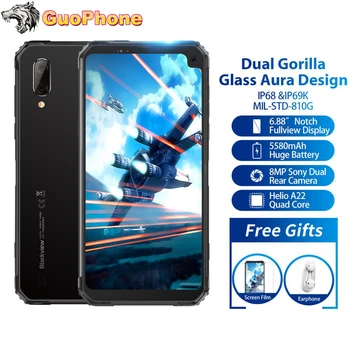 

Blackview BV6100 Smartphone 6.88" 3GB RAM 16GB ROM Android 9.0 MT6761 Octa Core 5580mAh NFC 5MP+8MP IP68 Waterproof Mobile Phone