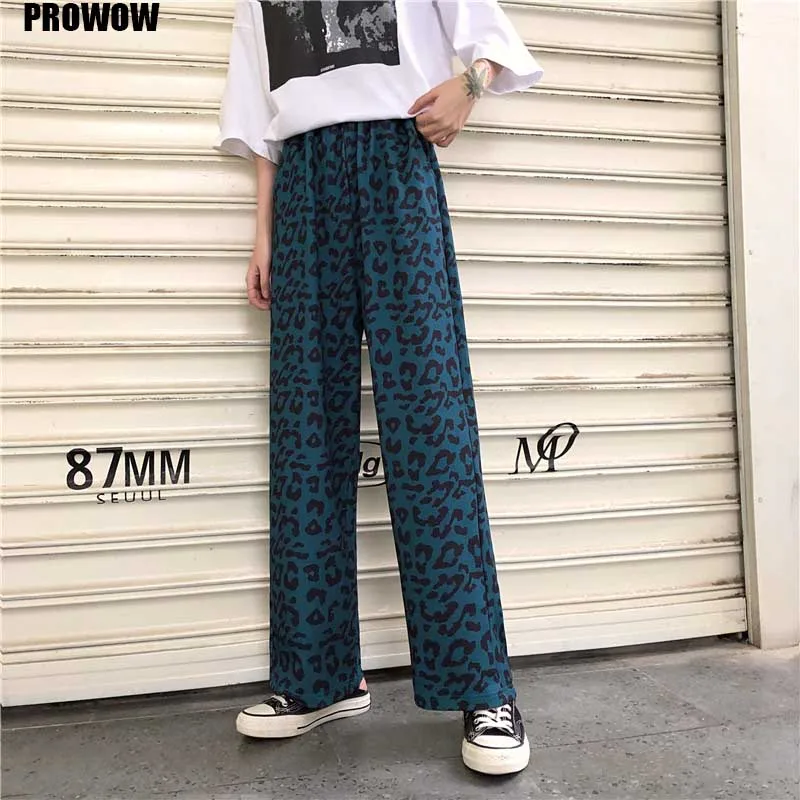 

One-Piece Summer For Female Sport Leopard Casual Pants 2020 New Vintage Fashion Plus Size Loose High Waist Trousers Women Pants