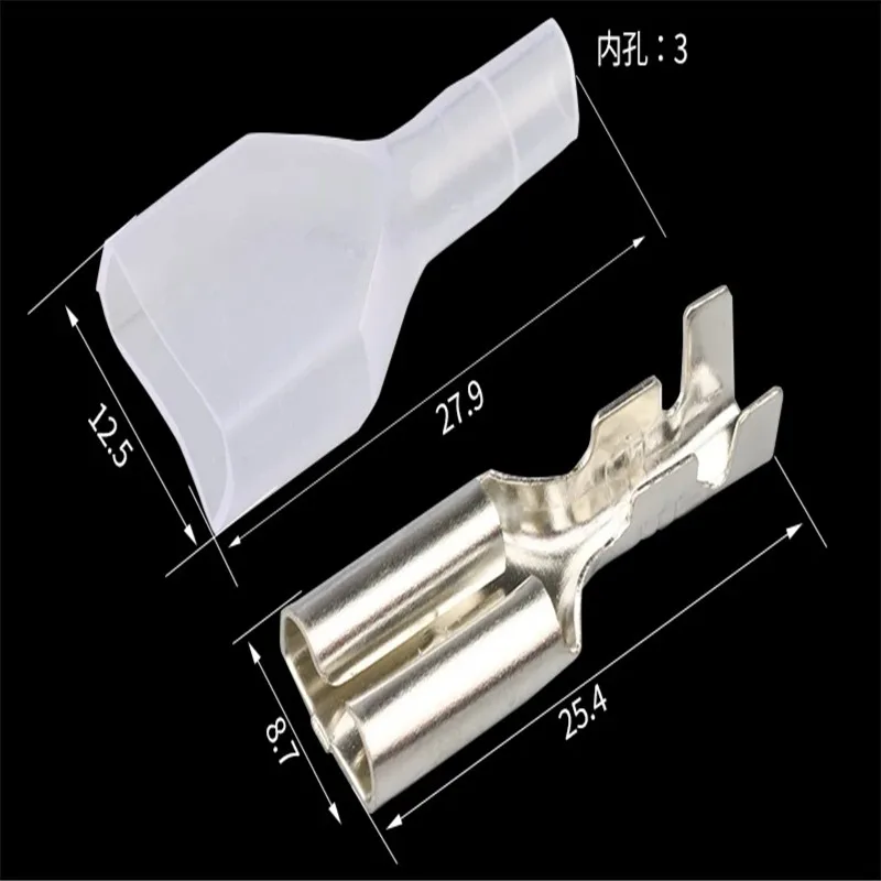 

Бесплатная доставка 100 шт 7,8 мм разъем AMP 305 гнездовые клеммы