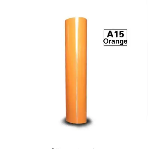 1 Лист 1" x 40"/30 см x 100 см Гибкий ПУ ПВХ теплопередача виниловая пленка железо на гибкой высокой эластичности HTV фильм - Цвет: orange